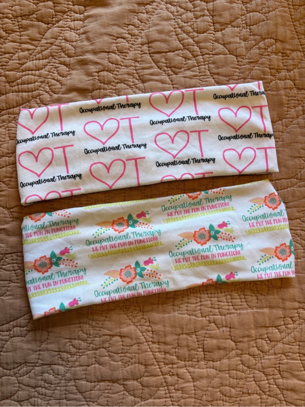 Occupational Therapy Printed Stretch Headbands - Pink & Multicolor Floral